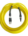 Air Hose 30 ft. Straight 1/4" NPT Male Thread Superflex High Pressure Yellow Power Tank