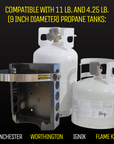 Strato LOCKER Bracket for 4.25 lb, 10 lb, 11 lb Steel Propane Tanks