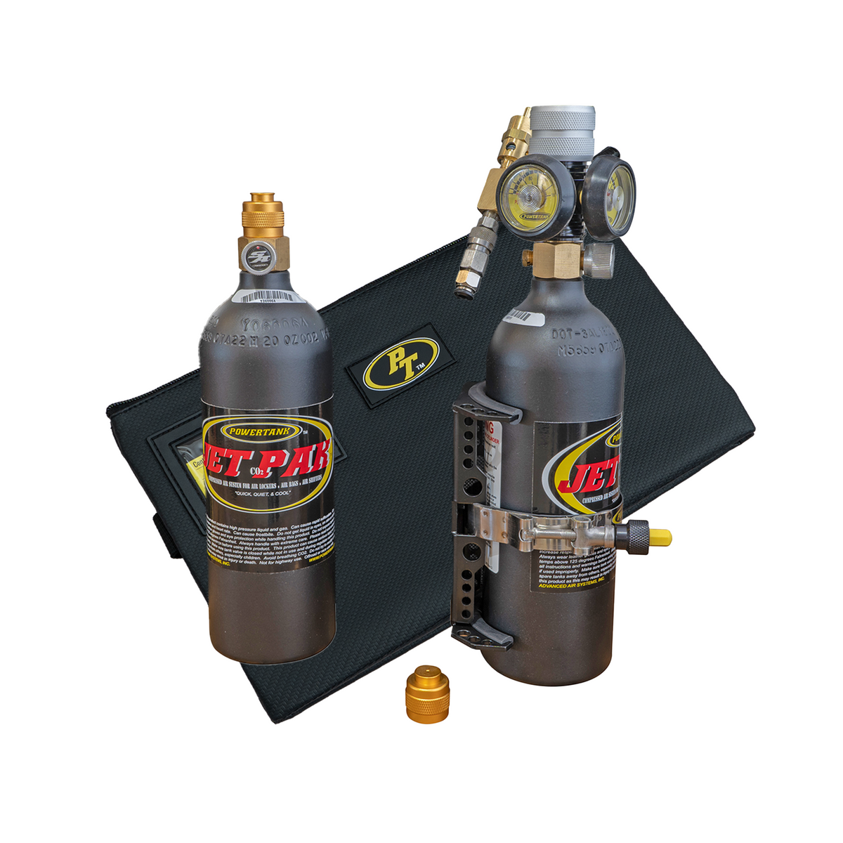 Jet Pak System for Air Lockers | Dual 20oz CO2 Kit | Power Tank