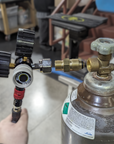 N2 male to CO2 male Adapter Brass