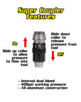 Universal Safety Super Coupler for 1/4 NPT Air Hose Power Tank