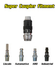 Universal Safety Super Coupler for 1/4 NPT Air Hose Power Tank