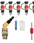 Monster Valve™ Flat2 - Dual Valve stem wheels - 5 pack with Install tools