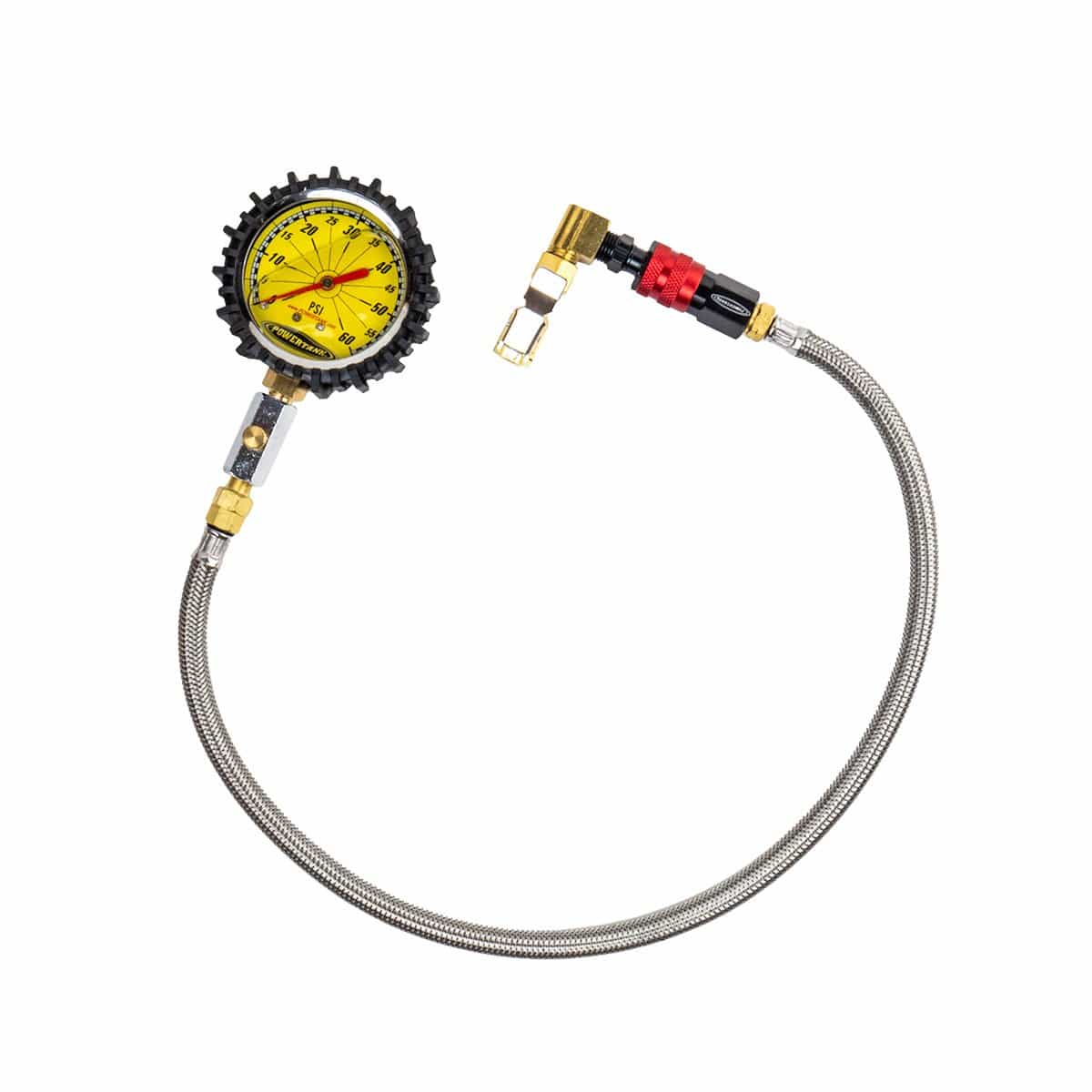 Tire Pressure Gauge 60 psi Liquid Analog with 2 ft. Whip from Power Ta