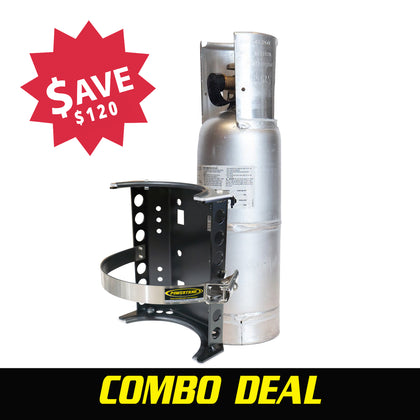 6 lb. Aluminum Propane Tank and Bracket Combo!