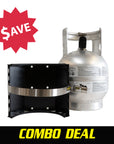 10 lb. Aluminum Propane Tank and Bracket Combo!
