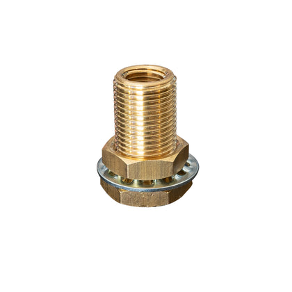 1/4" FPT x 1/4" FPT Brass Bulkhead