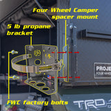 Four Wheel Camper Mount for 5 lb propane tank bracket