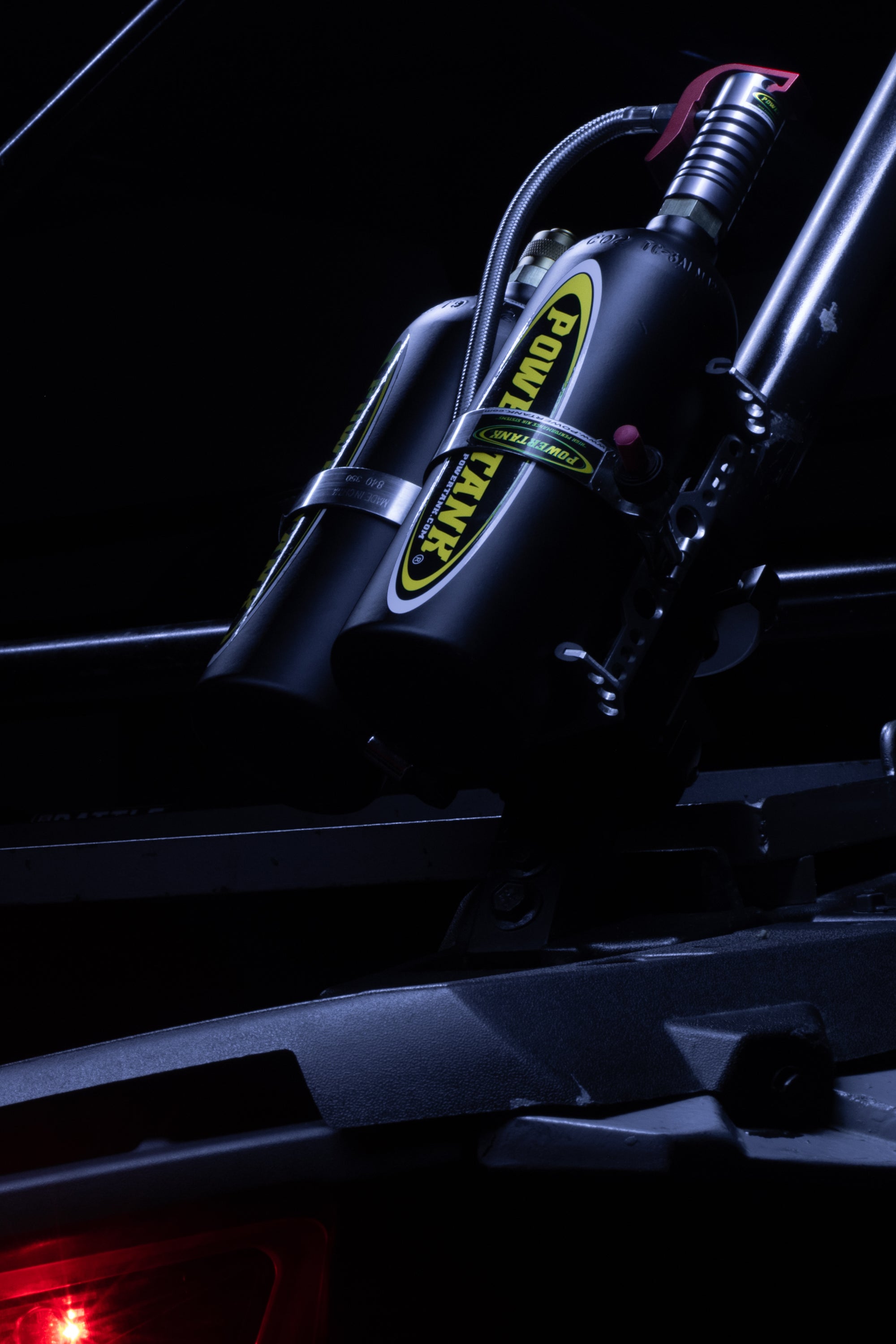 Double Barrel Bracket Power Shot™ Trigger - SXS Two Bottle CO2 Air Up System Power Tank