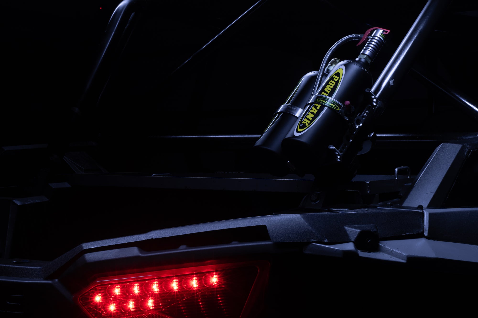 Double Barrel Bracket Power Shot™ Trigger - SXS Two Bottle CO2 Air Up System Power Tank