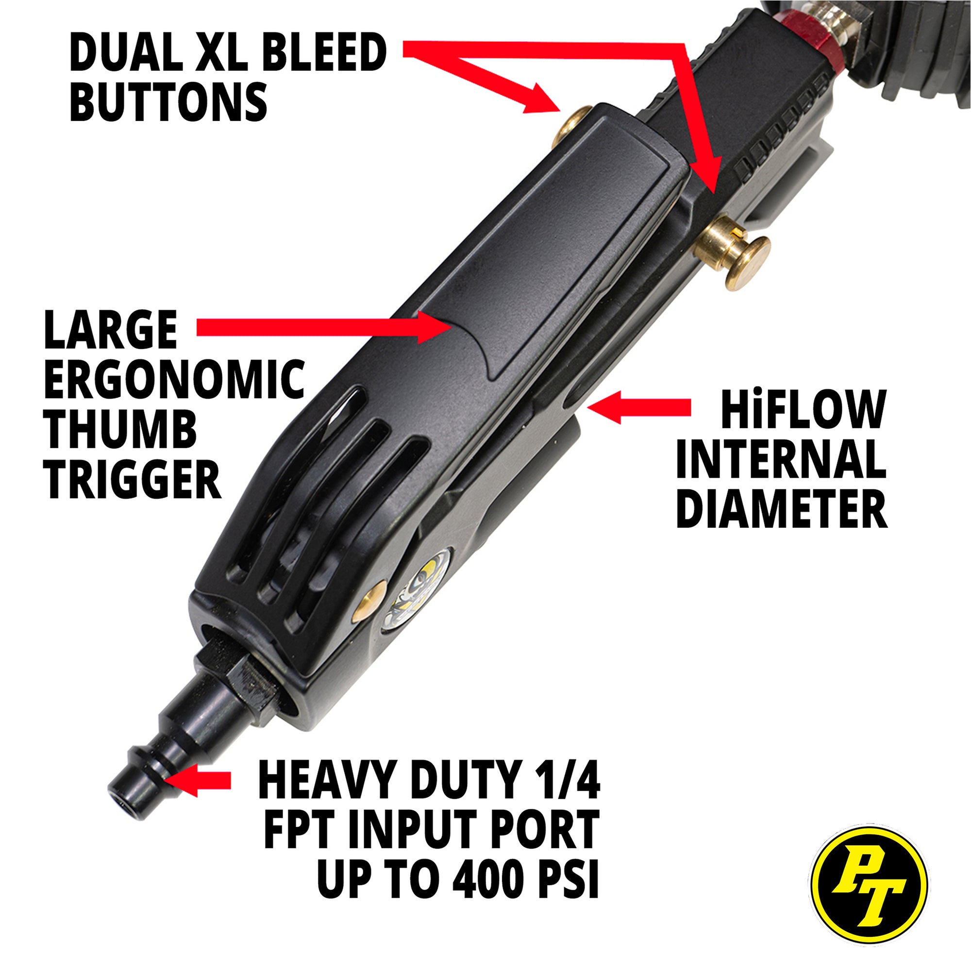 Work Horse RED - 150 psi Digital Ventoso™ Modular Tire Inflator Gauge