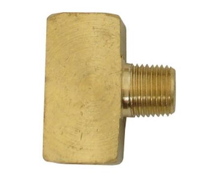 Power Tank 1/8" FPT x 1/8" MPT x 1/8" FPT Brass Branch Tee Fitting
